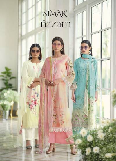 Nazam By Glossy Designer Digital Printed Salwar Kameez Collection